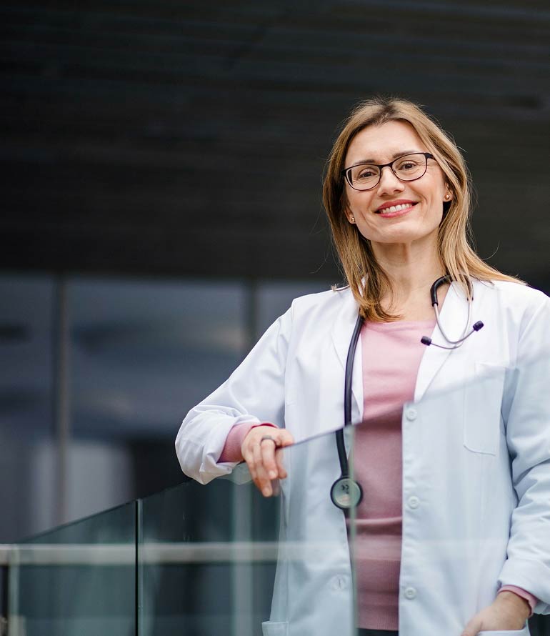 Leeds Limb Centre doctor looking out