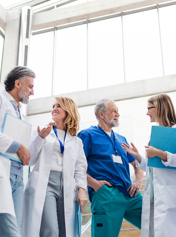 Leeds Limb Centre Healthcare Professionals Speaking to each other